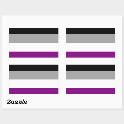 Sticker Rectangulaire Indicateur de fierté sexuelle (Feuille)