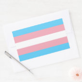 Sticker Rectangulaire Indicateur de fierté transgenre (Enveloppe)