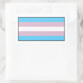 Sticker Rectangulaire Indicateur de fierté transgenre (Sac)