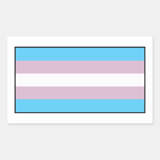 Sticker Rectangulaire Indicateur de fierté transgenre (Devant)