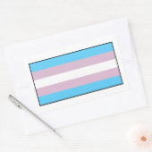 Sticker Rectangulaire Indicateur de fierté transgenre (Enveloppe)