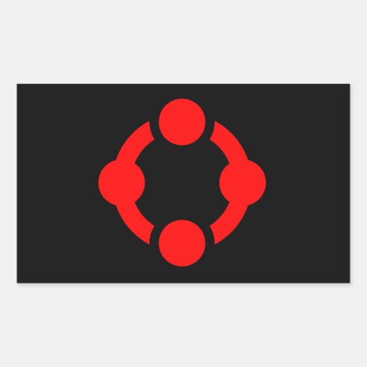 Sticker Rectangulaire Indicateur de la fierté de créneau (noir) (Devant)