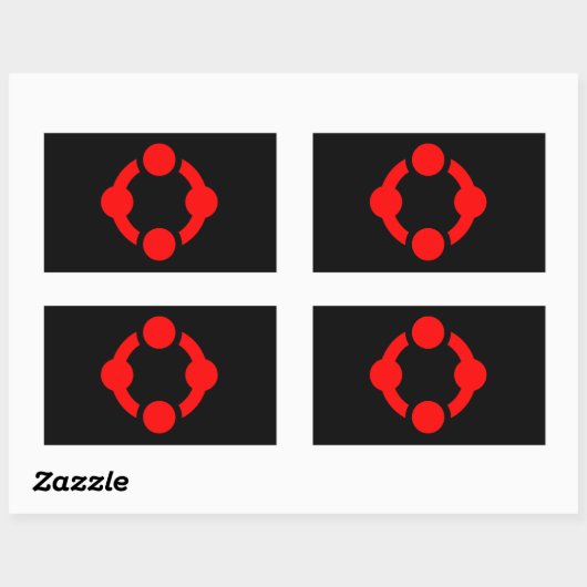 Sticker Rectangulaire Indicateur de la fierté de créneau (noir) (Feuille)