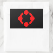 Sticker Rectangulaire Indicateur de la fierté de créneau (noir) (Sac)