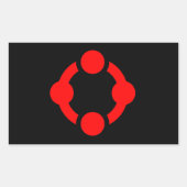 Sticker Rectangulaire Indicateur de la fierté de créneau (noir) (Devant)