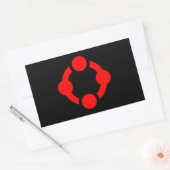 Sticker Rectangulaire Indicateur de la fierté de créneau (noir) (Enveloppe)