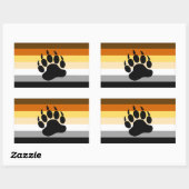 Sticker Rectangulaire Indicateur de la fierté de l'ours (Feuille)