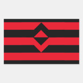 Sticker Rectangulaire Indicateur de la première fierté (Devant)