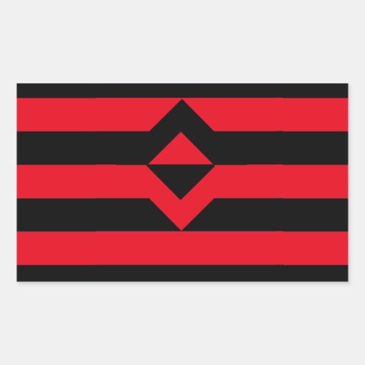 Sticker Rectangulaire Indicateur de la première fierté (Devant)