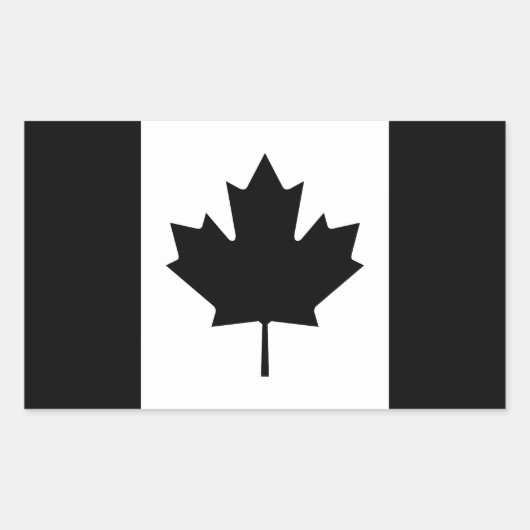 Sticker Rectangulaire Indicateur de pays Black Canada (Devant)