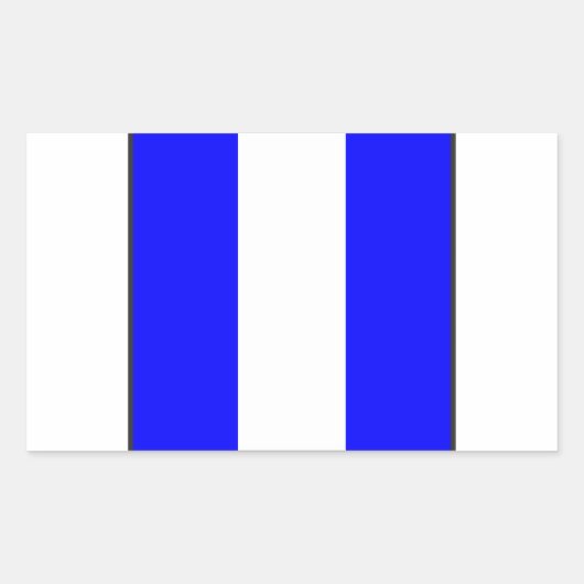 Sticker Rectangulaire indicateur de signal de l'alphabet maritime numéro (Devant)