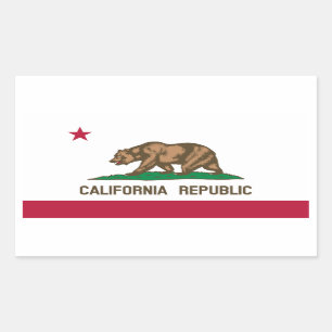 Sticker Rectangulaire Indicateur d'État de la République de Californie