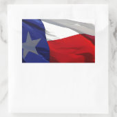Sticker Rectangulaire Indicateur d'état du Texas (Sac)