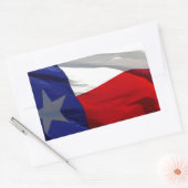 Sticker Rectangulaire Indicateur d'état du Texas (Enveloppe)