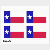 Sticker Rectangulaire Indicateur d'état du Texas (Feuille)