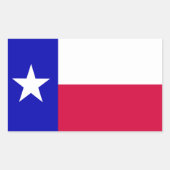 Sticker Rectangulaire Indicateur d'état du Texas (Devant)