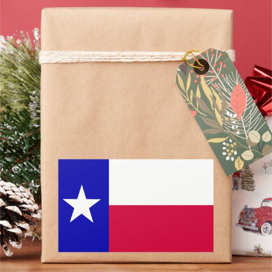 Sticker Rectangulaire Indicateur d'état du Texas (vacances)