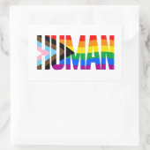 Sticker Rectangulaire Indicateur Fierté d'inclusion humaine (Sac)