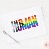 Sticker Rectangulaire Indicateur Fierté d'inclusion humaine (Enveloppe)