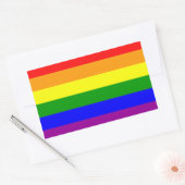 Sticker Rectangulaire Indicateur gay pride (Enveloppe)