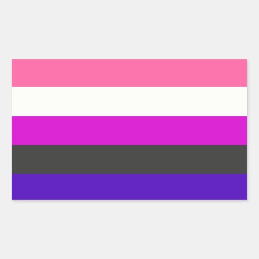 Sticker Rectangulaire Indicateur Genderfluide (Devant)
