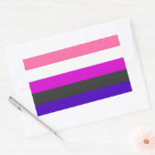 Sticker Rectangulaire Indicateur Genderfluide (Enveloppe)