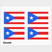Sticker Rectangulaire Indicateur Porto Rico (Feuille)