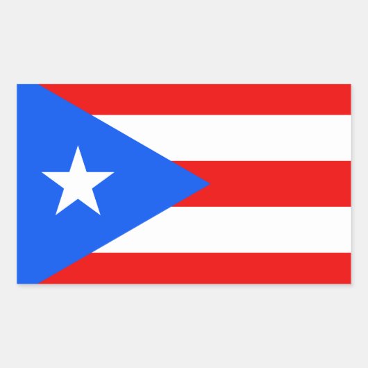 Sticker Rectangulaire Indicateur Porto Rico (Devant)