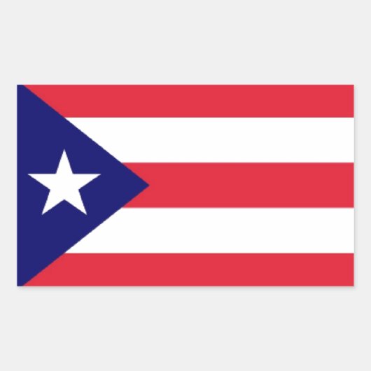 Sticker Rectangulaire Indicateur Porto Rico (Devant)