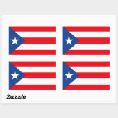 Sticker Rectangulaire Indicateur Porto Rico (Feuille)