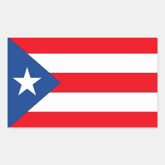 Sticker Rectangulaire Indicateur Porto Rico (Devant)