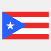 Sticker Rectangulaire Indicateur Porto Rico (Devant)