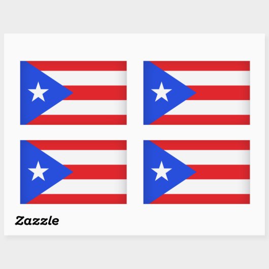 Sticker Rectangulaire Indicateur Porto Rico (Feuille)