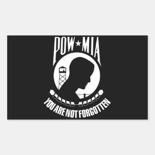 Sticker Rectangulaire Indicateur POW MIA