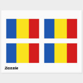 Sticker Rectangulaire Indicateur Roumanie (Feuille)