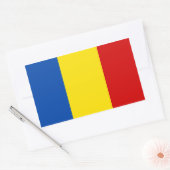 Sticker Rectangulaire Indicateur Roumanie (Enveloppe)