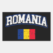 Sticker Rectangulaire Indicateur Roumanie (Devant)