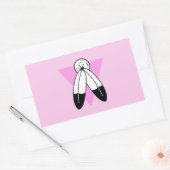 Sticker Rectangulaire Indicateur triangle rose à deux esprits (Enveloppe)