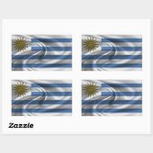 Sticker Rectangulaire Indicateur Uruguay (Feuille)