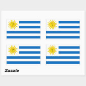 Sticker Rectangulaire Indicateur Uruguay (Feuille)