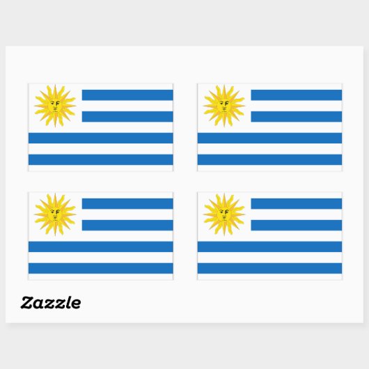 Sticker Rectangulaire Indicateur Uruguay (Feuille)