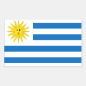 Sticker Rectangulaire Indicateur Uruguay (Devant)