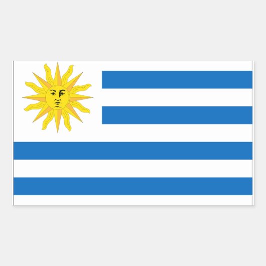 Sticker Rectangulaire Indicateur Uruguay (Devant)