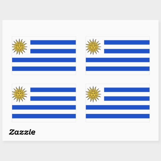 Sticker Rectangulaire Indicateur Uruguay (Feuille)