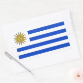 Sticker Rectangulaire Indicateur Uruguay (Enveloppe)