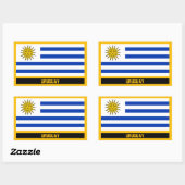 Sticker Rectangulaire Indicateur Uruguay (Feuille)