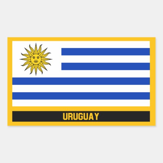 Sticker Rectangulaire Indicateur Uruguay (Devant)