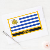 Sticker Rectangulaire Indicateur Uruguay (Enveloppe)