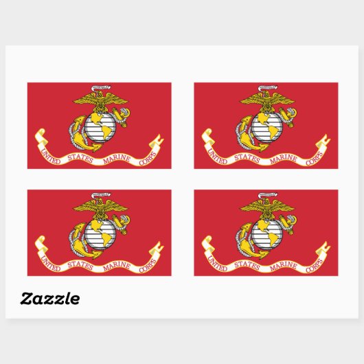 Sticker Rectangulaire Indicateur USMC (Feuille)