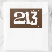 Sticker Rectangulaire Indicatif régional 213 (Los Angeles) (Sac)